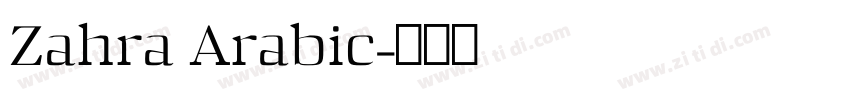 Zahra Arabic字体转换